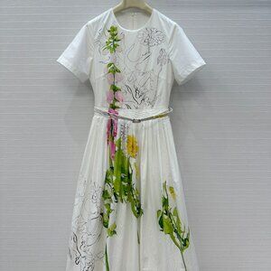 Oscar De La Renta's new printed short-sleeved dress